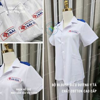 Cầu Vai Xanh gắn áo Blouse trắng cho Sinh viên Trường Y, Dược, Bác sĩ, Điều Dưỡng