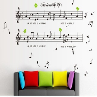 Decal dán tường Nốt nhạc vui