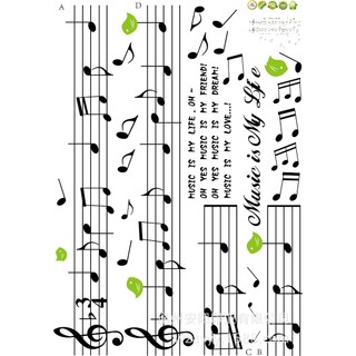 Decal dán tường Nốt nhạc vui