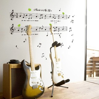 Decal dán tường Nốt nhạc vui
