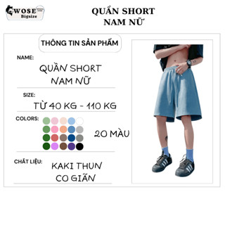 40-110KG Quần Short Nam Nữ Bigsize Nỉ Cotton Mềm - Thoáng - Unisex Basic - Sói Store
