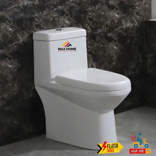 Bồn cầu nắp êm giá sỉ (XẢ KHO)💥GIÁ SỐC💥(RẺ NHẤT SHOPEE)💥Bồn cầu 1 khối, Liền khối cao cấp nắp êm, xả 2 tác động xả xoáy