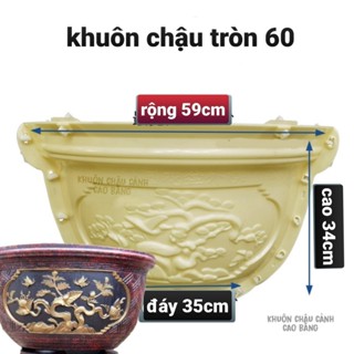 khuôn đúc chậu cảnh tròn 60 [khuôn ABS siêu bền] có lòng trong dễ dàng sử dụng cho người mới bắt đầu