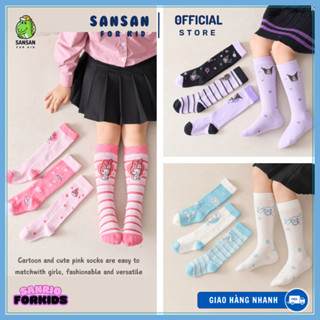 [Tất bắp chân Sanrio] BST Tất vớ dài cho bé gái hoạt hình Kuromi,Melody,Cinnamoroll thoáng khí,thời trang Hàn Quốc
