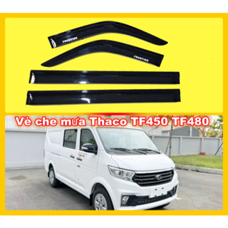 Vè che mưa xe tải VAN Thaco Frontier TF420V TF450V TF480V nhựa đen có sẵn keo dán ( giá 1 bộ)