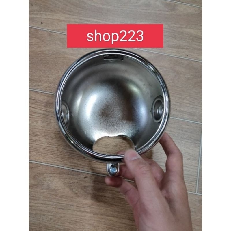 gáo đèn pha xe chaly bằng sắt mạ inox