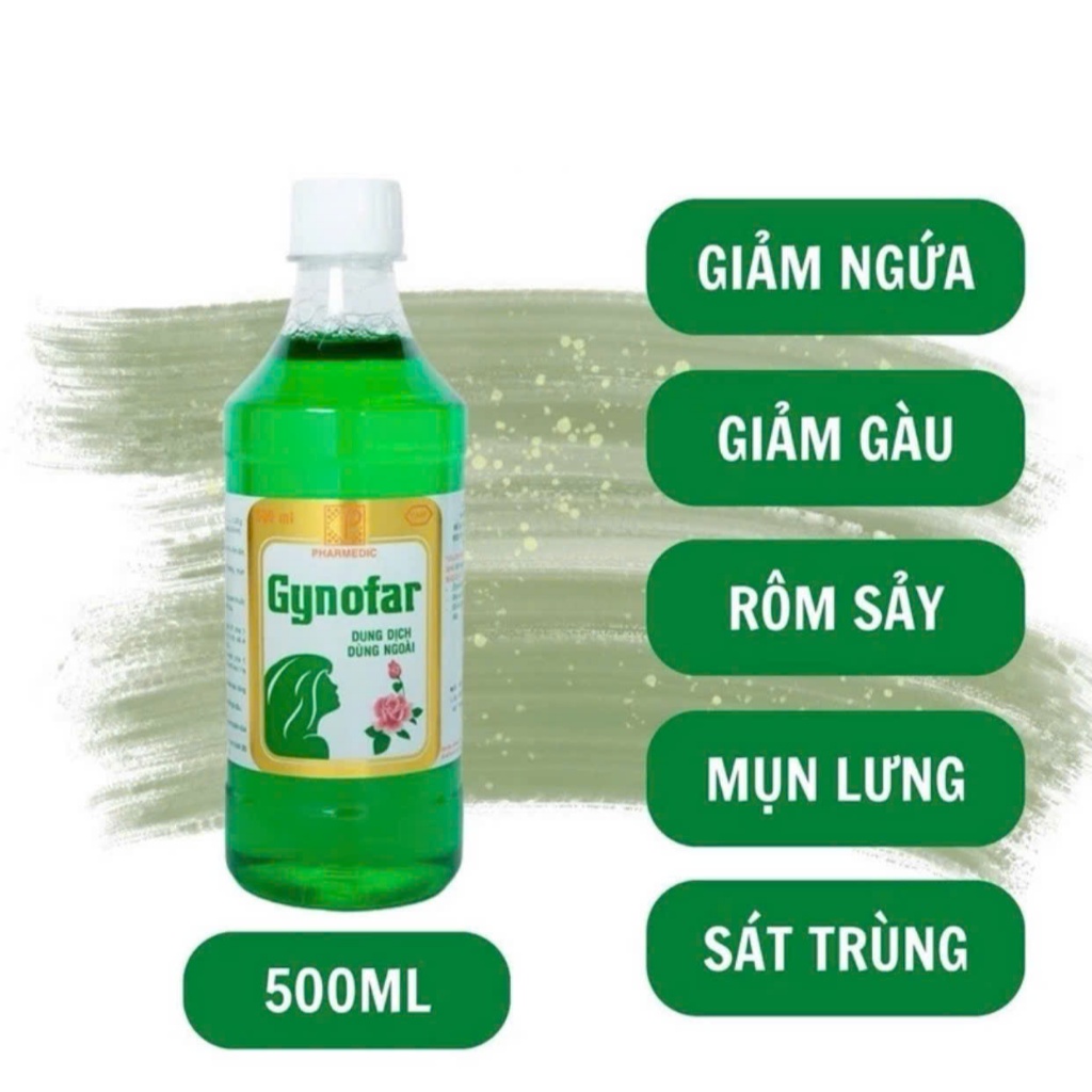Dung dịch vệ sinh phụ nữ / Nước rửa phụ khoa Gynofar, Phòng Nấm Ngứa Hiệu Quả (PHARMEDIC)