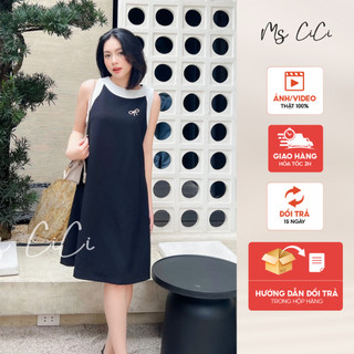 Đầm suông A nhẹ Ms Cici, chất liệu Tuytsi Hàn lót lụa lên form lịch sự, thon gọn VT2416DS