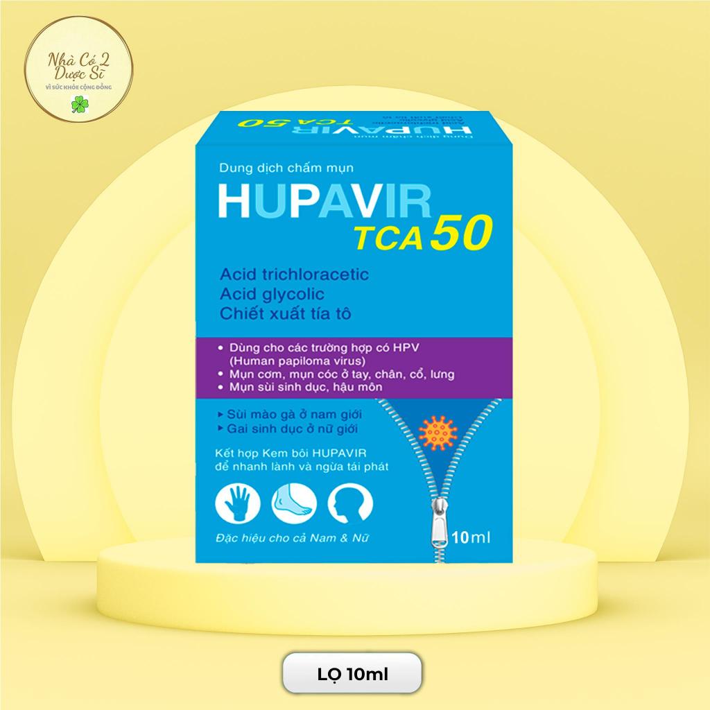 [Che tên] Hupavir TCA 50%, 80% lọ 10ml - Chấm rụng sùi, mụn cơm, mụn cóc, gai sd, chuỗi hạt ngọc cho nam và nữ
