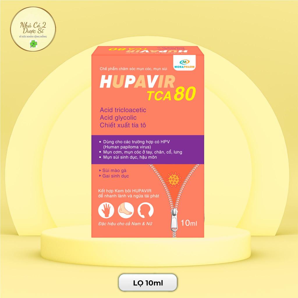 [Che tên] Hupavir TCA 50%, 80% lọ 10ml - Chấm rụng sùi, mụn cơm, mụn cóc, gai sd, chuỗi hạt ngọc cho nam và nữ