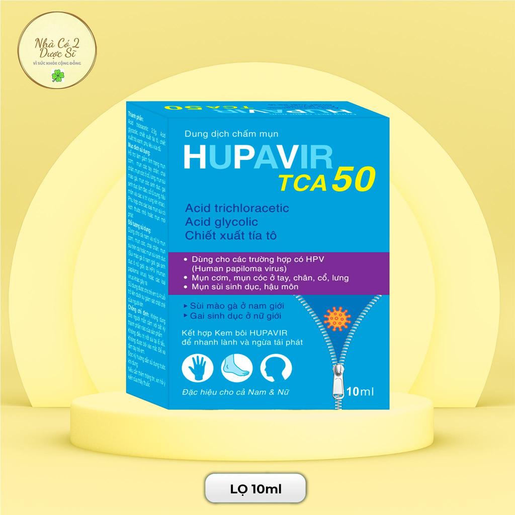 [Che tên] Hupavir TCA 50%, 80% lọ 10ml - Chấm rụng sùi, mụn cơm, mụn cóc, gai sd, chuỗi hạt ngọc cho nam và nữ