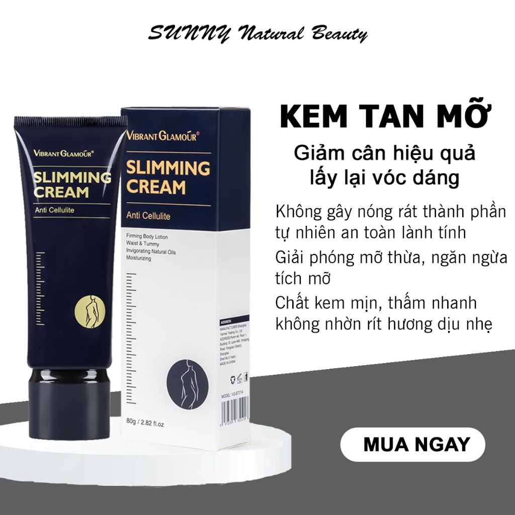 Kem Tan Mỡ Slimming Cream Kem Tan Mỡ Bụng Kem Giảm Béo Toàn Thân Nhanh Chóng Hiệu Quả 80g