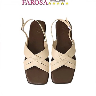 Dép sandal nữ đế bệt quai chéo FAROSA - H55 dép quai hậu nữ phong cách đơn giản hàn quốc cực xinh