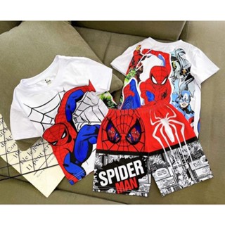 [8-40Kg] Đồ bộ bé trai in hình siêu nhân người nhện 3D HOT TREND chất vải dày mịn thoáng mát được các bé yêu thích BTM05