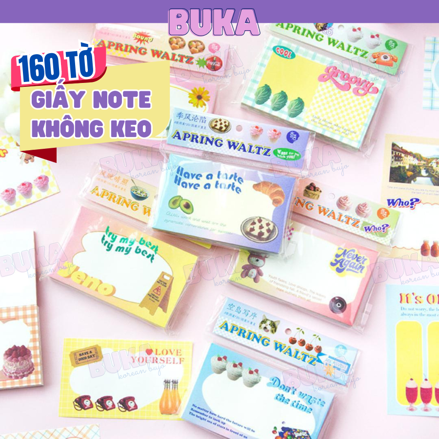 Set giấy note trang trí ghi chú hình hoạt hình nhiều màu - giấy note hình đáng yêu (note không keo d