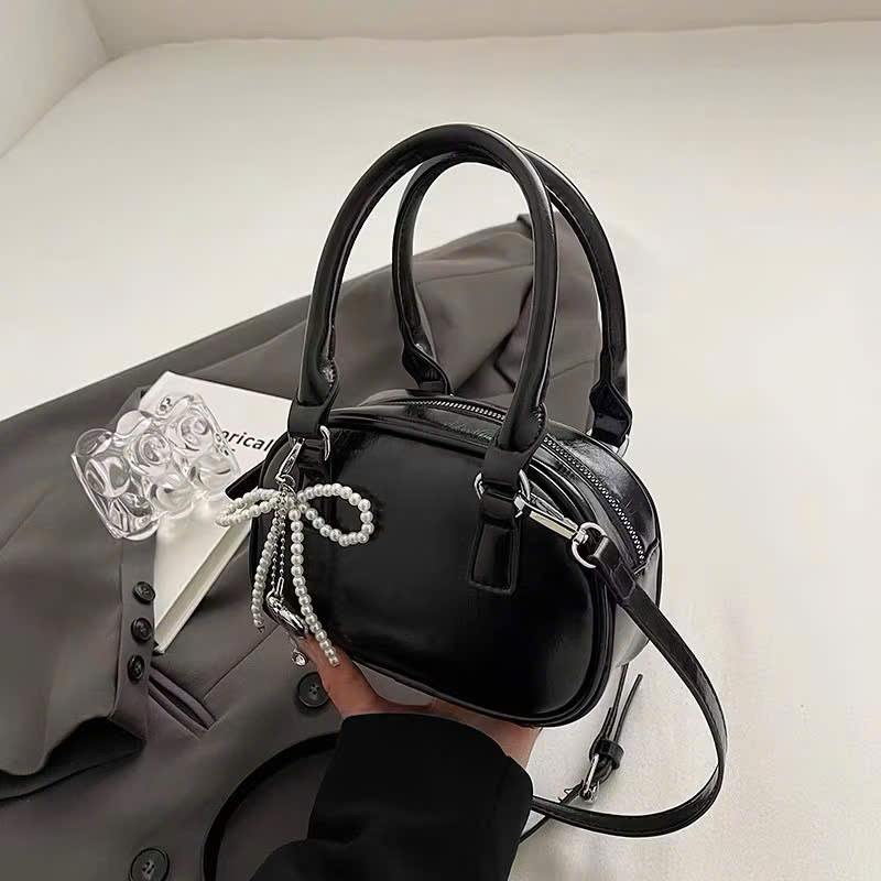 Túi xách nữ 2 quai xách tay tặng móc nơ ngọc dễ thương Thegioituixachqc