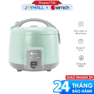 Nồi cơm điện Elmich 1.2L RCE-9126, Hàng chính hãng, nút điều khiển cơ, gia nhiệt đều - JoyMall