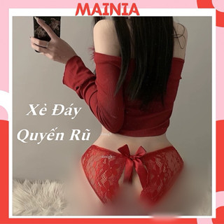 [ Full Size 40-75Kg ] Quần Lót Ren Hoa Xẻ Đáy 8005 MAINIA STORE