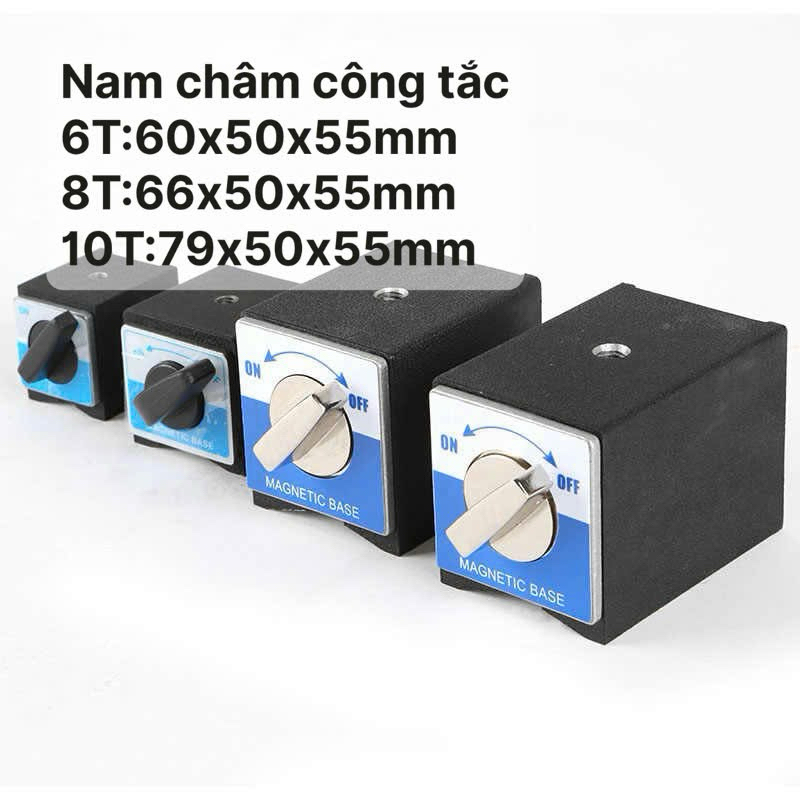 Nam châm. Nam châm công tắc ON/OFF – Đế từ nam châm 6T - 8T - 10T -12T