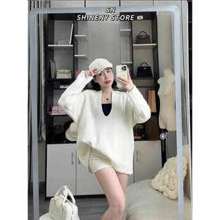 Set len hot hit cổ V full màu