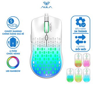 Chuột Gaming Có Dây AULA S11 PRO Thời Trang Led Rainbow 6 Phím Chơi Game Tùy Chỉnh DPI Giá Rẻ