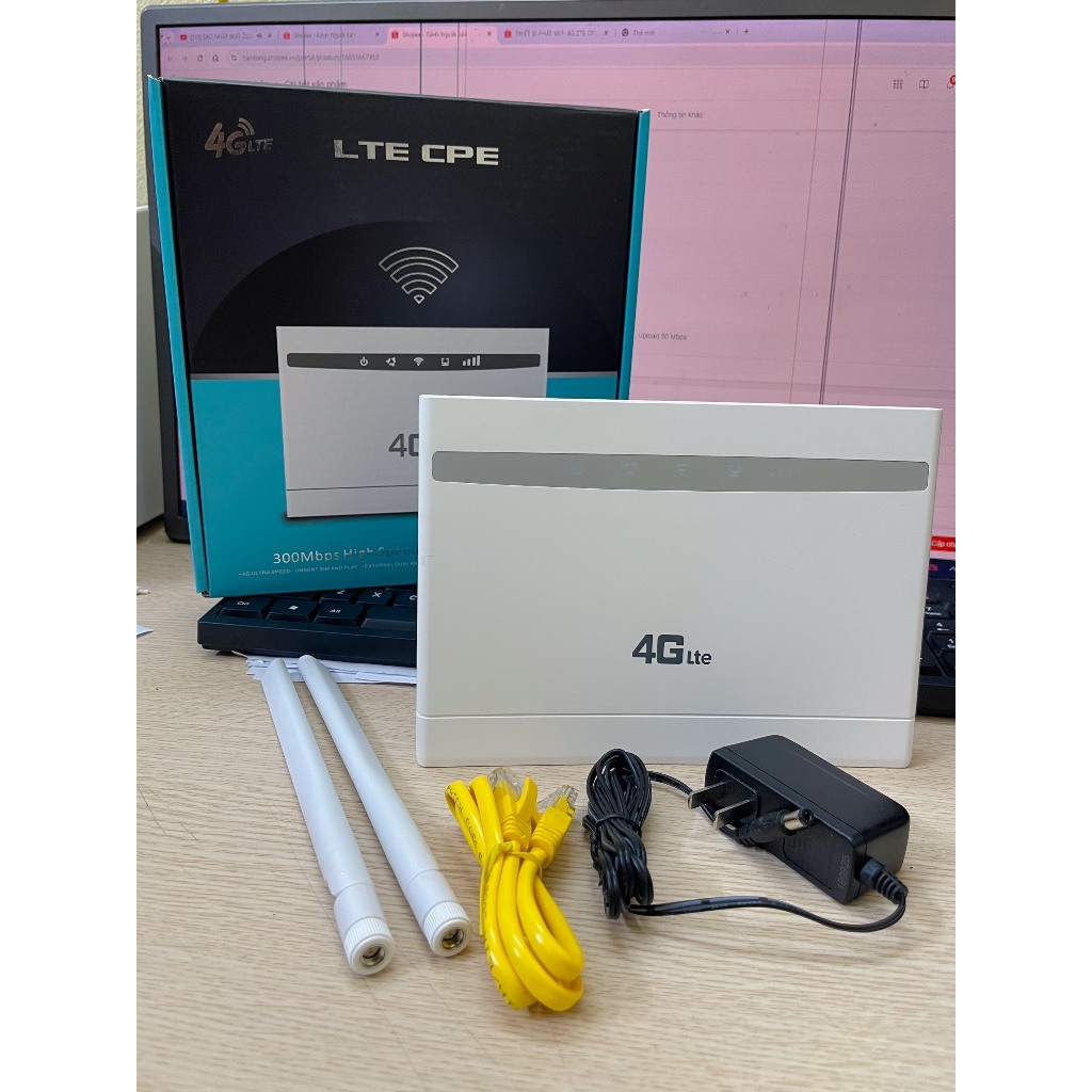 Bộ Phát Wifi Từ Sim 4G LTE CPE CP101 4 Cổng Lan. Hàng Mới Nhất 2024