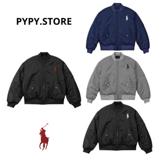 Áo Bomber  RALPH LAUREN Trần Bông 3 Lớp,Áo Khoác Bomber Thêu Ngựa Uninsex Nam Nữ PYPY