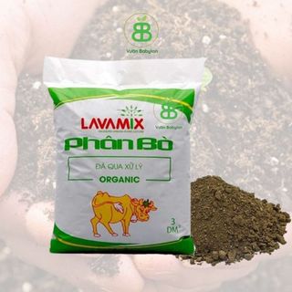 Phân Bò Lavamix Đã Qua Xử Lý, Phân Bò Hữu Cơ, Bón Lót Rau Củ, Cải Thiện Đất Trồng  - Túi 3dm3