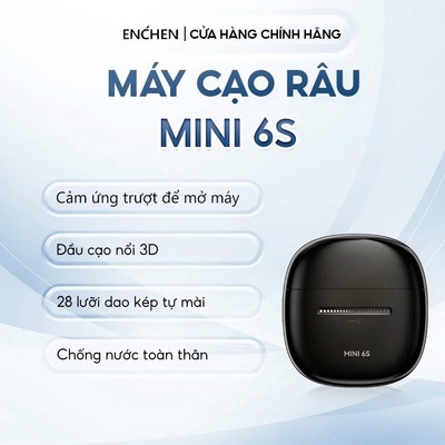 Máy cạo râu Enchen Mini 6S Cảm ứng, chống nước toàn thân - Hàng chính hãng