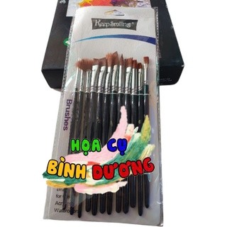 Bộ Cọ Bomega / Keep Smilling Nhiều Đầu (12 Cây đầy đủ đầu cọ)