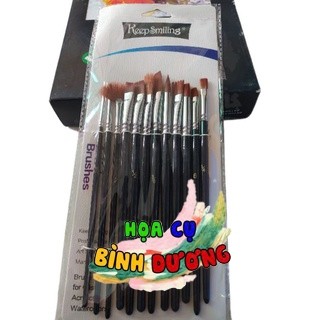 Bộ Cọ Bomega / Keep Smilling Nhiều Đầu (12 Cây đầy đủ đầu cọ)