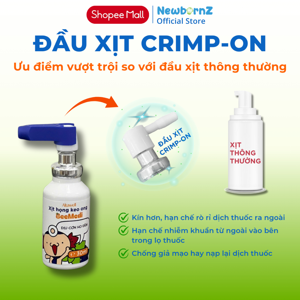 Xịt họng keo ong Altawell BeeMedi 30ml - Giúp giảm ngứa rát họng, giảm sưng amidan, dịu cơn ho đêm, cải thiện giấc ngủ