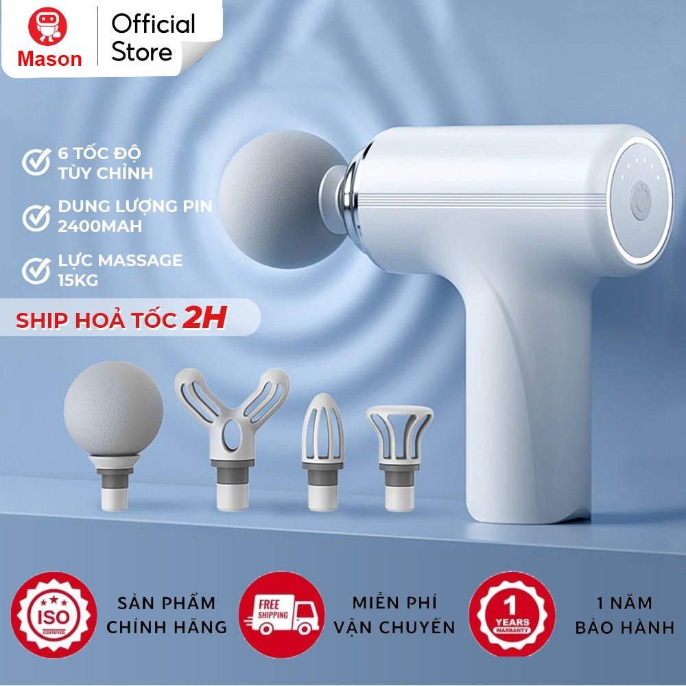 Máy Massage Masonilirab Cầm Tay , Súng Massage Cầm Tay Mini Toàn Thân 6 Cấp Độ Chuyên Sâu Đa Năng