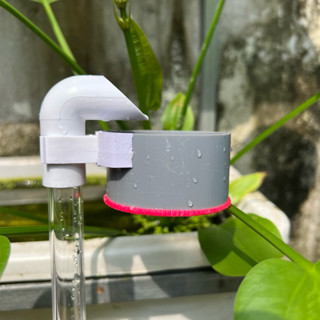 Dụng cụ hút phân đáy bể cá bằng ống airlift, dùng với máy sủi oxy 1 vòi, khay lọc lưới inox mịn