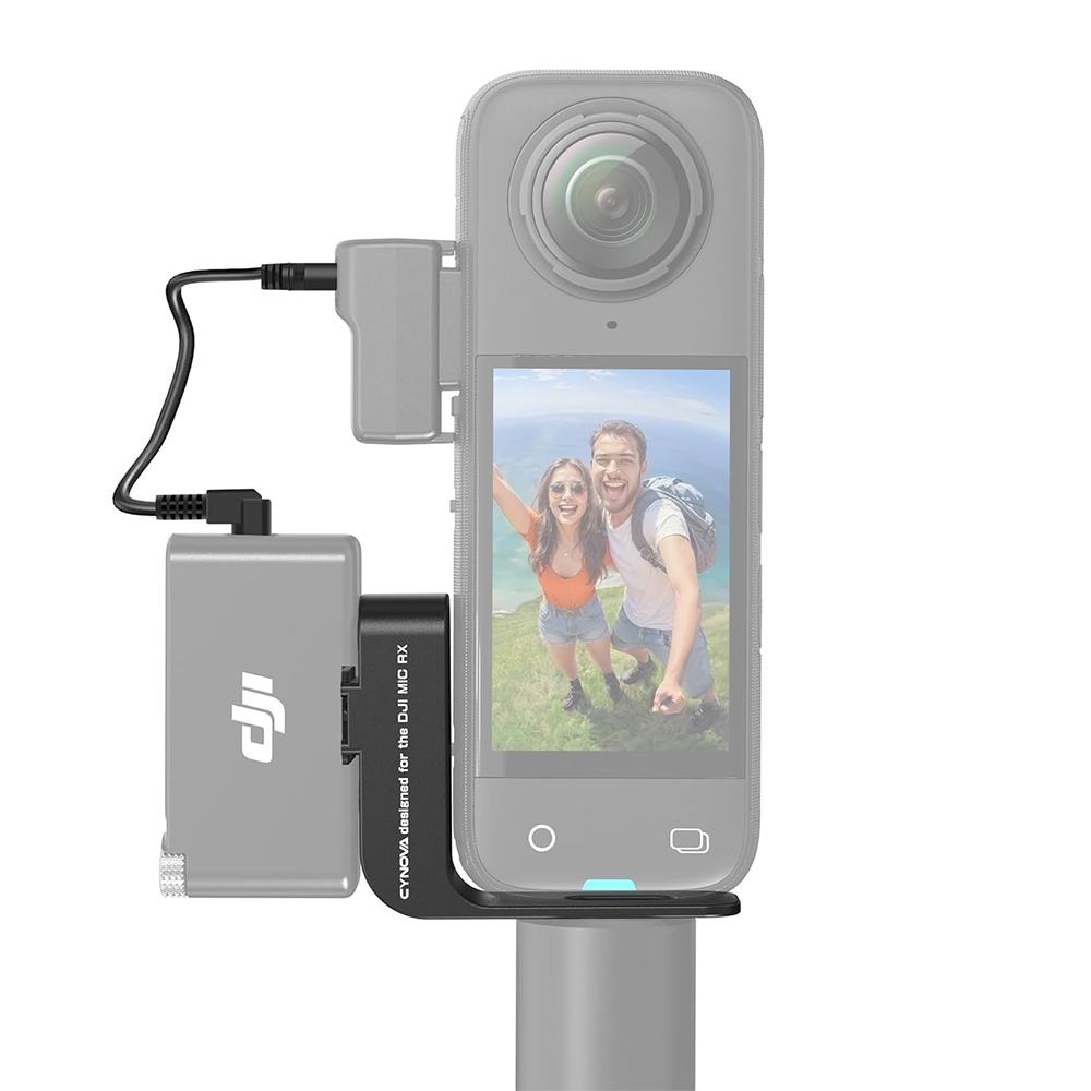 NGÀM GẮN DJI MIC 2 / MIC MINI LÊN INSTA360 X4 / X3 / X2 CYNOVA