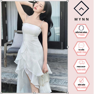 Đầm 2 dây phối bèo siêu xinh cho các tình yêu