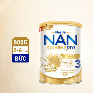 Sữa NAN SupremePro 3(800g)(Date xa 2026)  Combo 2 hộp tặng Khăn Ướt Gumi
