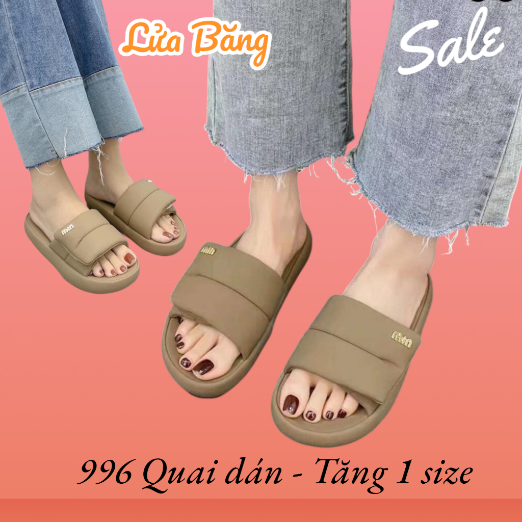 Dép Lê nữ quai ngang dán Min MIN quai phồng 996 và quai Miu nơ 212 (Chọn tăng 1 size)