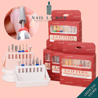 Set 7 đầu mài móng titan cao cấp La D’ Fera chính hãng - Đầu mài dũa phá móng gel bột, mài khóe da, phao mịn chuẩn USA