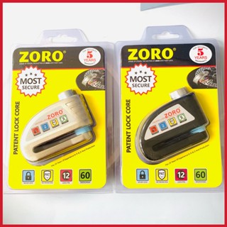 Ổ khóa đĩa xe máy báo động chống trộm ZORO còi hú to công nghệ mỹ chìa tròn, thép chống gỉ