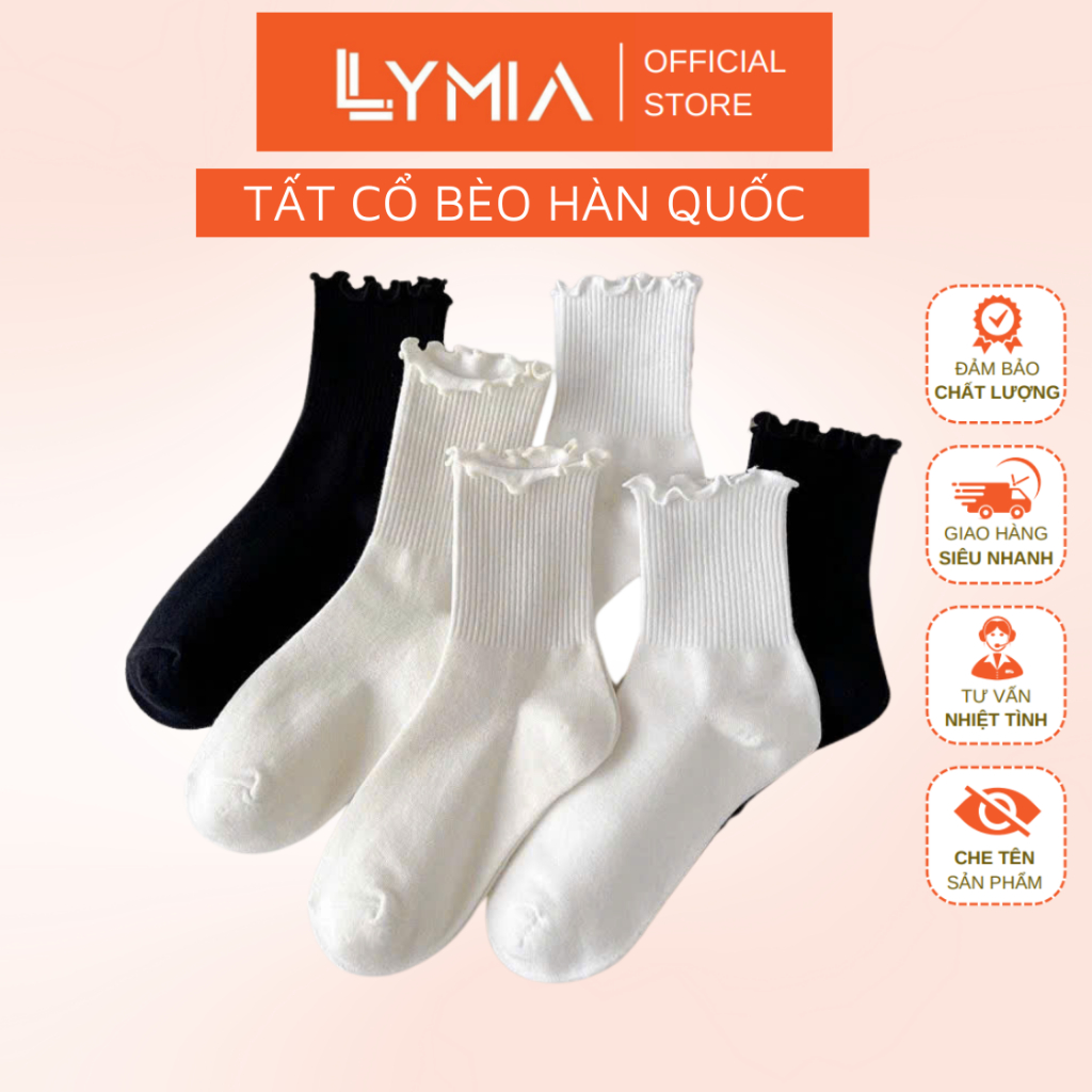 Tất Vớ Nữ LYMIA Cổ Cao Bèo Nhún Chất Len Gân Thời Trang Hàn Quốc BT25 | BigBuy360 - bigbuy360.vn