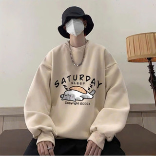  Áo Sweater Unisex MÈO KUTE Áo Sweater Nam Nữ Form Rộng Chất Cotton Nỉ Ngoại Hàng Xuất Cao Cấp 