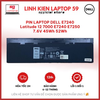 Pin DELL Latitude 12 7000 E7240 E7250 WD52H VFV59 45Wh 52Wh - New 100%