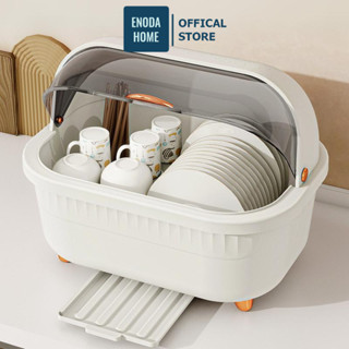 Giá Kệ Úp Bát Đũa Nhựa PP Cao Cấp, Hộp Đựng Chén Bát Có Nắp Trong Suốt Chống Bụi G008