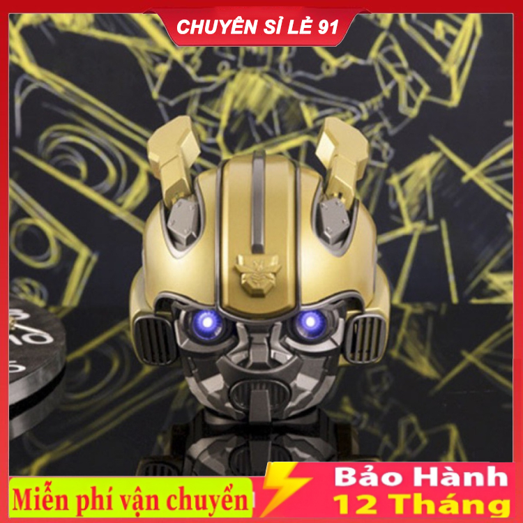 Loa Bluetooth Siêu Bass Bumblebee Transformer, Mắt Có Đèn Led Xanh, Thiết Kế Độc, Âm Thanh Hay Nghe 