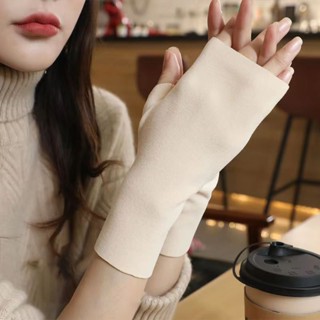 Bao găng tay len giữ ấm chống nắng nữ iLita tất vớ ống tay dài chống tia UV che đi nắng xỏ ngón lái xe máy