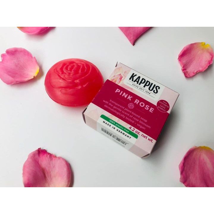 Xà phòng tắm Kappus Pink Rose 100% tinh chất hoa hồng tự nhiên - Nguồn hàng Đức