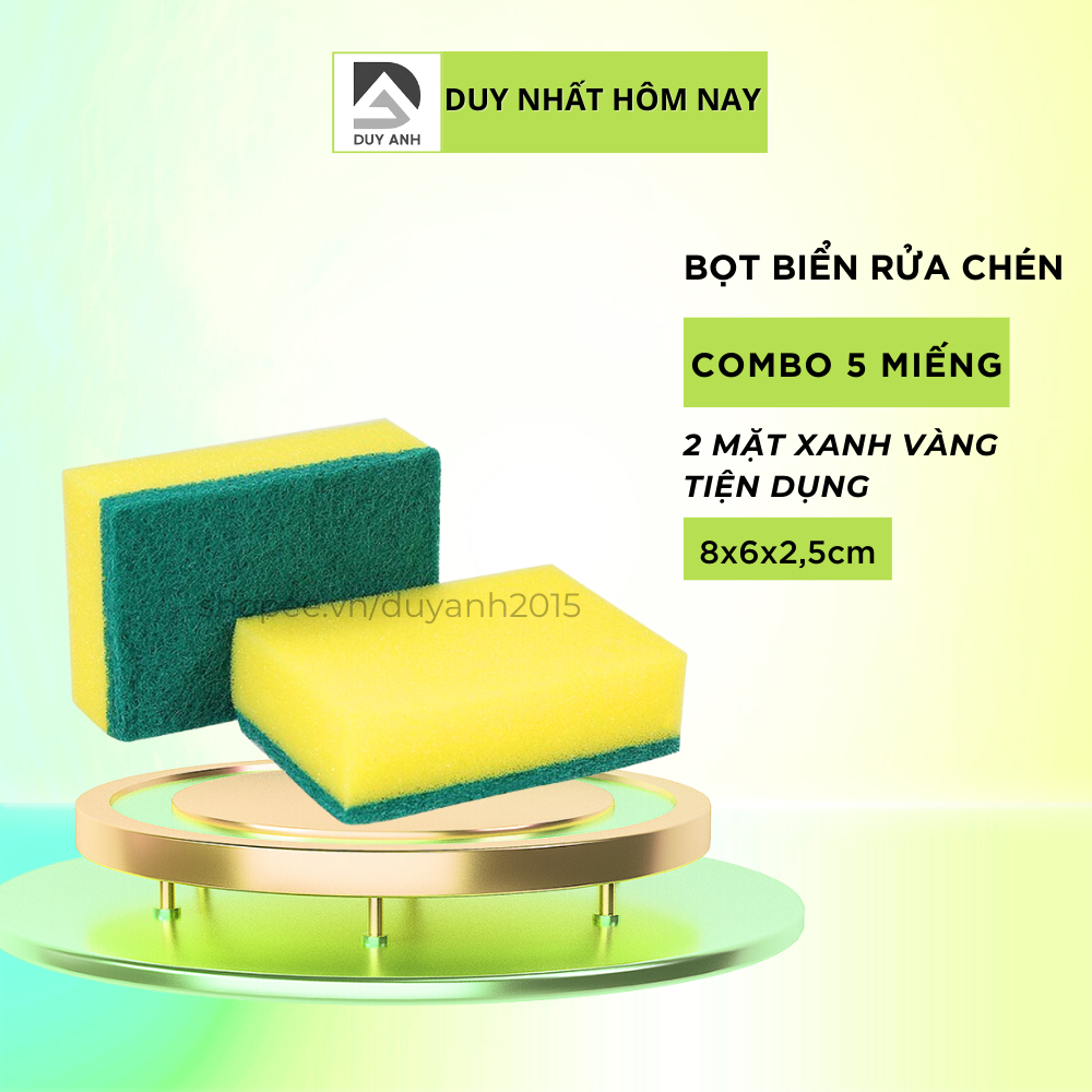 Com bo 5 miếng bọt biển rủa chén siêu siêu sạch