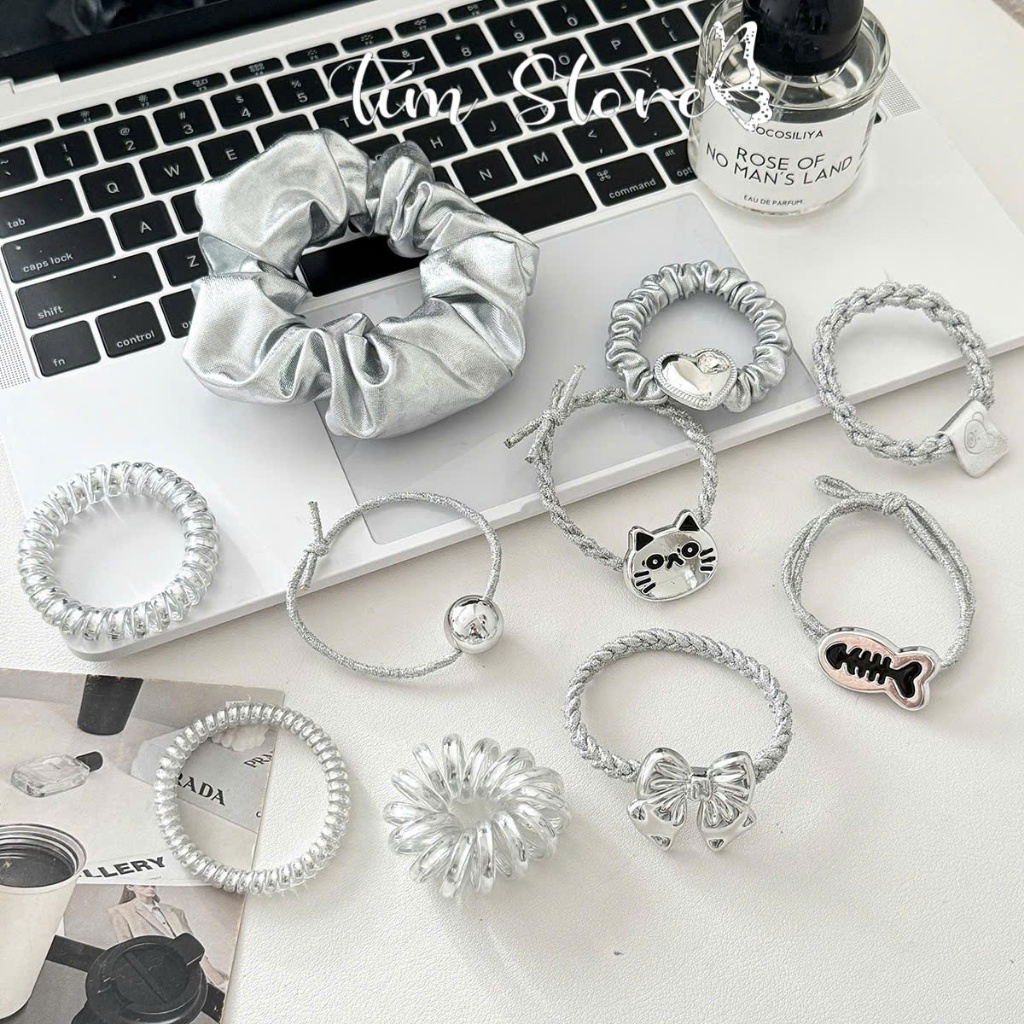 Set dây thun cột tóc đơn giản nhiều màu TIMSTORE chun tóc unisex thời trang basic