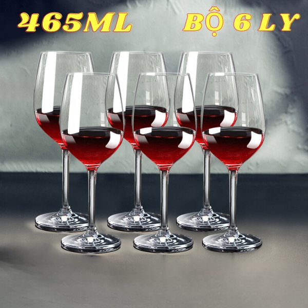 BỘ 6 LY VANG THUỶ TINH 465ML